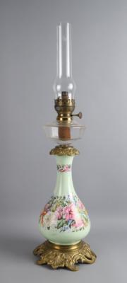 Petroleumlampe, Böhmen, Ende 19. Jh., - Antiquitäten