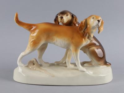Hundegruppe, Royal Dux, - Antiquitäten