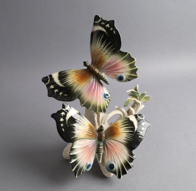 Zwei Schmetterlinge, Fa. Ens, Volkstedt, - Starožitnosti