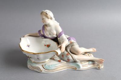 Figurenschale "Dame an Schale", Meissen um 1860-80, - Antiquitäten