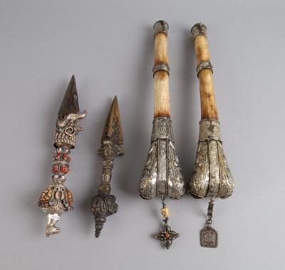 Konvolut Tibet, 4 Stück: - Antiquitäten