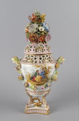 Potpourri Vase, Sächsische Porzellanfabrik zu Potschappel von Carl Thieme, 1888-1901, - Starožitnosti