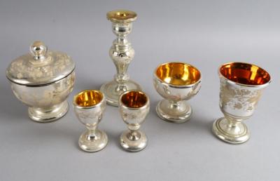 Konvolut Silberglas, sogenanntes "Bauernsilber", - Antiquariato