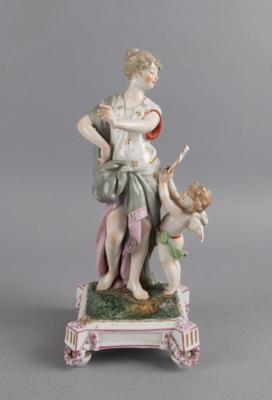 Venus mit Amor, Samson  &  Cie, Paris Ende 19./ 1. Hälfte 20. Jh., - Antiquitäten