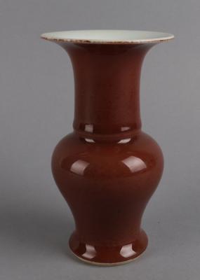 Ochsenblut glasierte Vase, China, - Starožitnosti