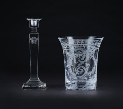 Rosenthal Versace - 1 Vase, 1 Kerzenständer, - Works of Art