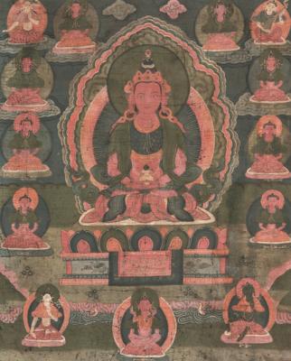 Thangka des Amitayus, Tibet, 19. Jh., - Works of Art