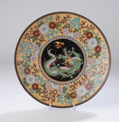 Cloisonné Teller, Japan, Meiji/Taisho Periode, - Antiquariato