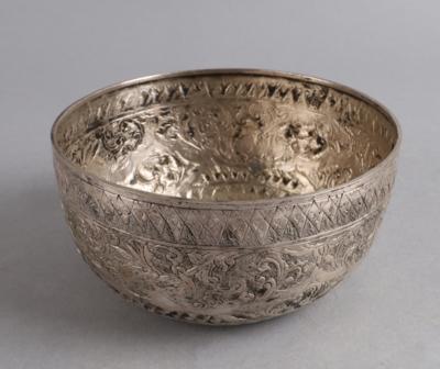Silber Repoussé Schale, - Antiquitäten