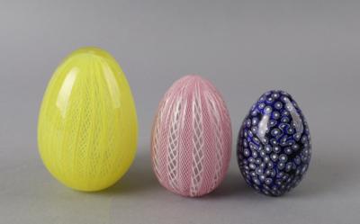 Drei Eier in der Art von Murano, 20. Jhdt. - Antiquariato