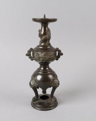 Bronze-Kerzenständer, Japan, Meiji Periode, - Works of Art