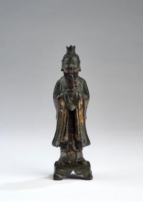 Bronzefigur eines Offiziellen, China, 17./18. Jh., - Antiquitäten