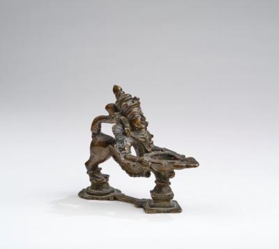 Öllampe in figuraler Form, Indien, 19. Jh., - Antiquitäten