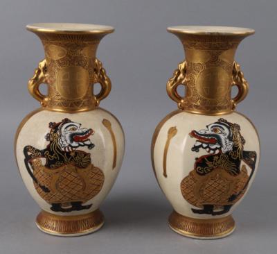 Paar Satsuma Vasen, Japan, Meiji Periode, - Antiquariato