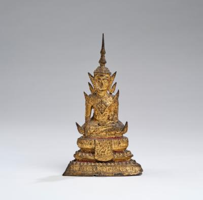 Buddha Shakyamuni, Thailand, Rattanakosin, 19. Jh., - Antiquitäten