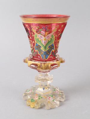Pokal, Böhmen um 1840/50, - Antiquitäten