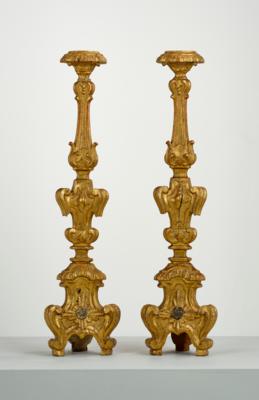 Paar Altarleuchter im Stil des Barock, 19. Jh., - Starožitnosti