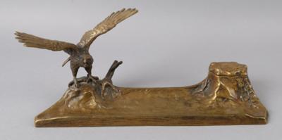 Tintenzeug aus Bronze mit Adler, um 1900/15 - Antiquitäten