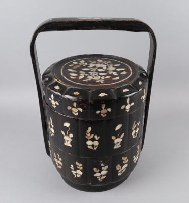 Dreiteilige Lunchbox, China, Republik Periode, - Antiquitäten