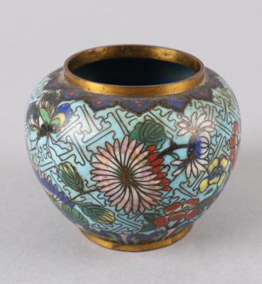 Kleine Cloisonné Vase, China, 19. Jh., - Antiquitäten