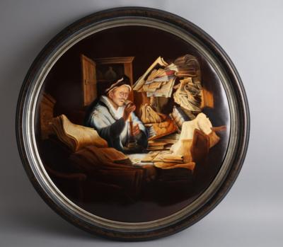 Porzellanbild "Der Geldwechseler" nach Rembrandt Haremensz van Rijn (1606-1669) signiert Gerhard Nußmann - Works of Art