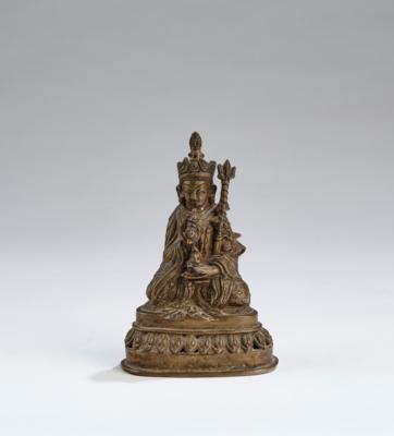 Bronzefigur des Padmasambhava, Tibet um 1900, - Antiquariato