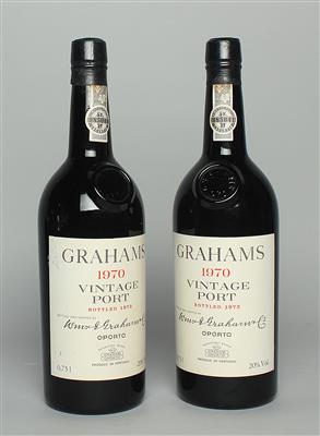 1970 Graham's Vintage Port DOC, W  &  J Graham's Port, 94 Cellar Tracker-Punkte, 2 Flaschen `0,75l - Die große DOROTHEUM Weinauktion powered by Falstaff