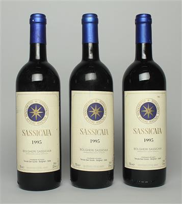 1995 Sassicaia Bolgheri DOC, Tenuta San Guido, 92 Cellar Tracker-Punkte, 3 Flaschen - Die große DOROTHEUM Weinauktion powered by Falstaff