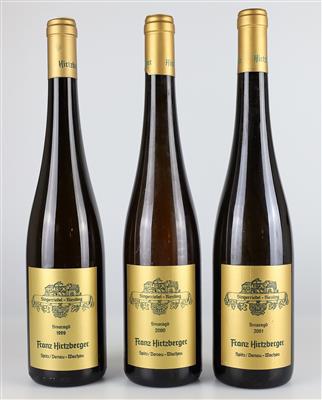 1999, 2000, 2001 Riesling Ried Singerriedel Smaragd, Weingut Franz Hirtzberger, Wachau, 3 Flaschen - Vini e spiriti