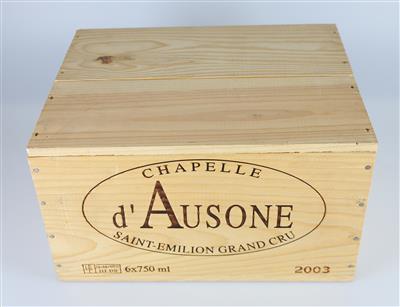 2003 Chapelle d'Ausone, Château Ausone, Bordeaux, 92 CellarTracker-Punkte, 6 Flaschen in OHK - Die große Oster-Weinauktion powered by Falstaff