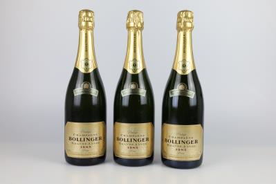 1985 Champagne Bollinger La Grande Année Brut, Frankreich, 92 Falstaff-Punkte, 3 Flaschen - Víno a lihoviny