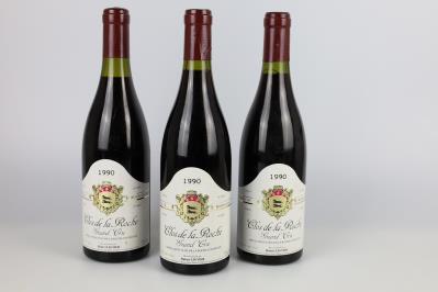 1990 Clos de la Roche Grand Cru AOC, Domaine Hubert Lignier, Burgund, 95 Parker-Punkte, 3 Flaschen - Vini e spiriti