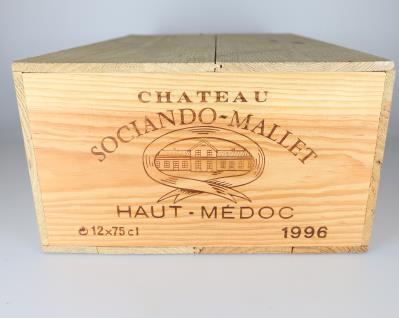 1996 Château Sociando-Mallet, Bordeaux, 91 Cellar Tracker-Punkte, 12 Flaschen, in OHK - Die große Herbst-Weinauktion powered by Falstaff