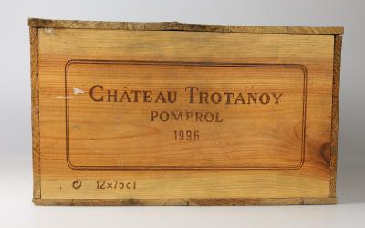 1996 Château Trotanoy, Bordeaux, 89 Cellar Tracker-Punkte, 12 Flaschen, in OHK - Wines and Spirits