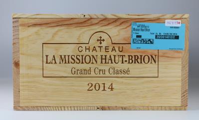 2014 Château La Mission Haut-Brion, Bordeaux, 95 Parker-Punkte, 12 Flaschen, in OHK - Wines and Spirits