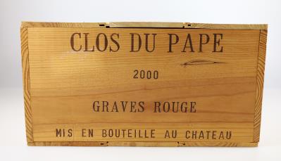 2000 Clos du Papes, Bordeaux, 95 Parker-Punkte, 12 Flaschen, in OHK - Víno a lihoviny