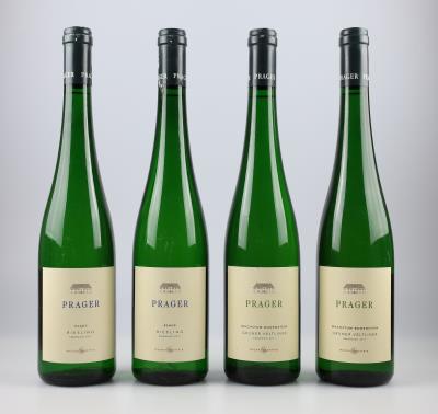 2011 Grüner Veltliner Wachstum Bodenstein Smaragd, 2011 Riesling Ried Klaus Smaragd, Weingut Prager, Wachau, 97 Parker-Punkte und 94-96 Falstaff-Punkte,  4 Flaschen - Víno a lihoviny