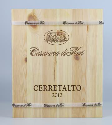 2012 Brunello di Montalcino DOCG Cerretalto, Casanova Neri, Toskana, 100 Falstaff-Punkte, 3 Flaschen, in OHK - Die große Oster-Weinauktion powered by Falstaff