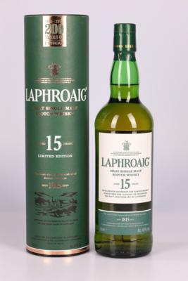 15 Years Old Laphroaig Islay Single Malt Scotch Whisky Limited Edition for the 200th Anniversary, Laphroaig, Schottland, 0,7 l in OVP - Vini e spiriti