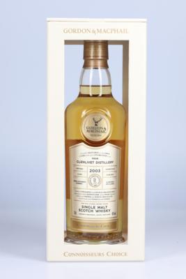 17 Years Old The Glenlivet Speyside Single Malt Scotch Whisky Connoisseurs Choice, destilled in 2003, The Glenlivet - Gordon & Macphail, Schottland, 0,7 l in OVP - Vini e spiriti