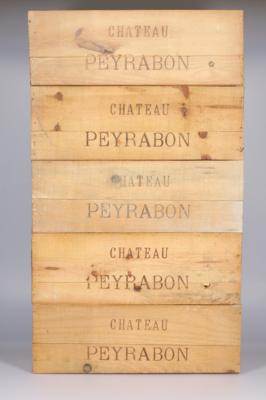 1975 Château Peyrabon, Bordeaux, 5 Flaschen Réhoboam 4,5 l in OHK - Víno a lihoviny