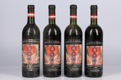 1988 Opus Eximium No. 1 (1 Fl.) und 1989 Opus Eximium No. 2 (3 Fl.), Weingut Gesellmann, Burgenland, 4 Flaschen, 90 Falstaff-Punkte - Víno a lihoviny