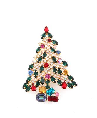 Weihnachtsbaum-Brosche - Vintage móda a doplňky