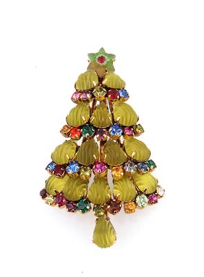 Weihnachtsbaum-Brosche - Vintage móda a doplňky