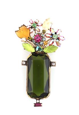 Blumenvase-Brosche - Vintage moda e accessori