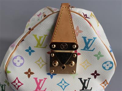 Sold at Auction: Louis Vuitton White Multicolore Monogram Keepall