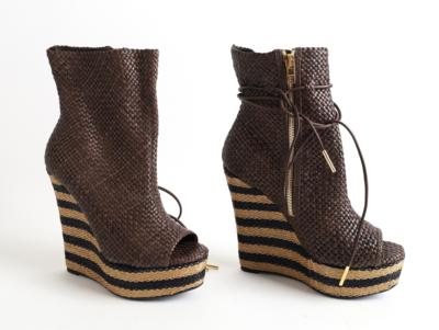 BURBERRY - Paar Peep Toe Ankle Boots, - Handbags & accessories