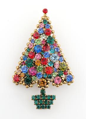 Weihnachtsbaum-Brosche, - Kabelky a doplňky