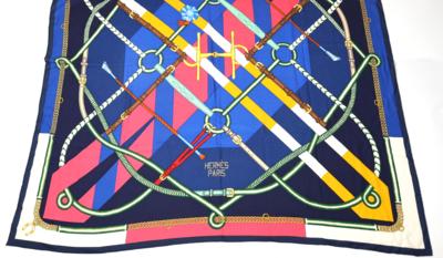 Großes Hermès Tuch "Parcours Sans Faute", - Handtaschen & Accessoires