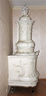 Baroque tiled oven, - Glass and porcelain